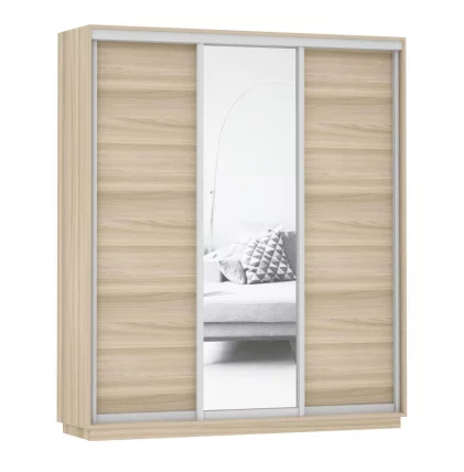 Шкаф-купе трехдверный Экспресс Медиум-1 1800х2200х Ясень шимо светлый / 1800х2200h_0