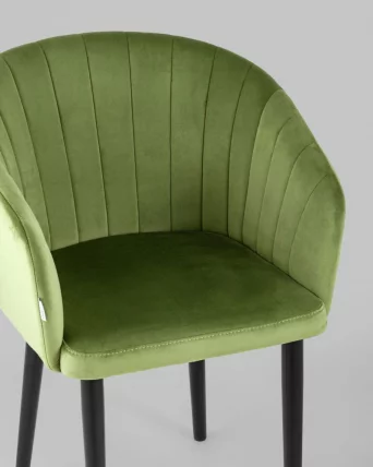 Стул с подлокотниками Нейтон велюр Травяной_7