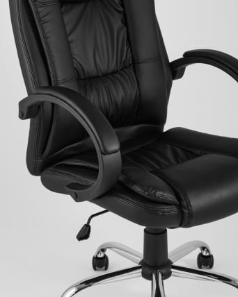 Компьютерное кресло ТопЧаирс Атлант экокожа Черное / TopChairs Atlant_7