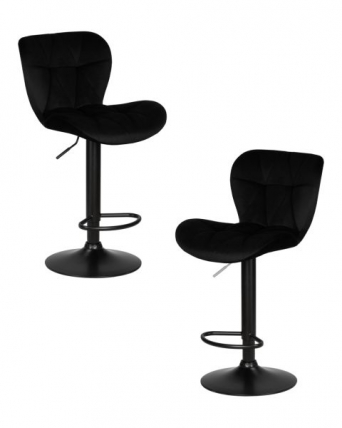 Стул барный DOBRIN BARNY BLACK (черный велюр (MJ9-101)) 2 шт_0