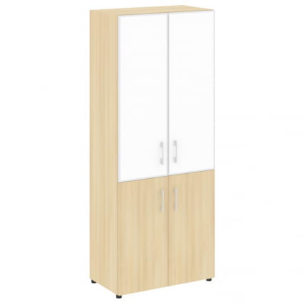 Шкаф Ялта ЛТ.СТ-1.2 Р вхите Акация Лорка/Стекло Вхите 800*450*1987 / LT.ST-1.2 R white White_0