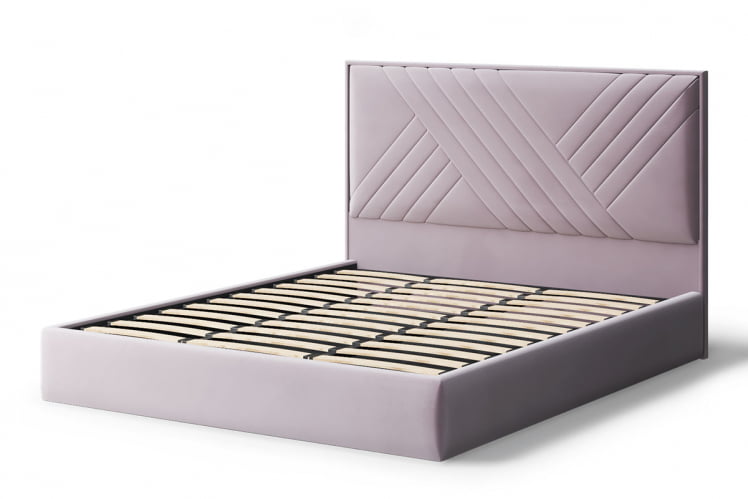 Кровать МИРА 2000*1600мм (без опор), велюр НЕО 15 (лиловый), (б/основания, б/матраса) / NEO_1