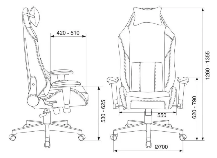 Геймерское кресло Zombie HERO CYBERZONE PRO Черный-желтый_18