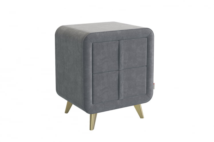 Тумба прикроватная Софи 2 ТМ-001.2 графит (велюр) / TM-001.2_0