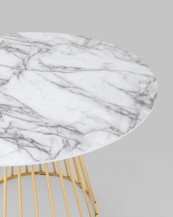 Стол обеденный Ливерпуль 110кс110 Белый мрамор / 110x110_3