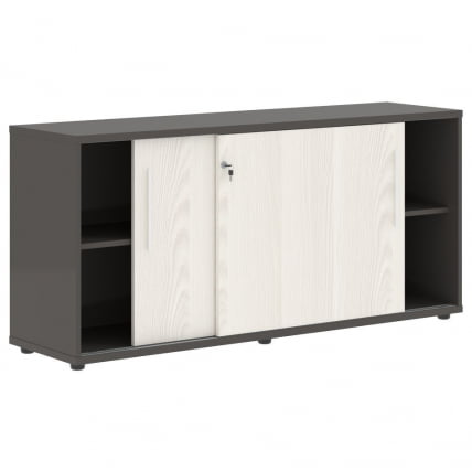 Шкаф с дверьми-купе EDIS ELC 1643 Ясень Траун Белый Мокко_1