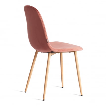 Стул BREEZE (mod. JSC-58) Велюр/металл , 44 х 53 х 86 см, Coral (коралловый) HLR44 / натуральный_2
