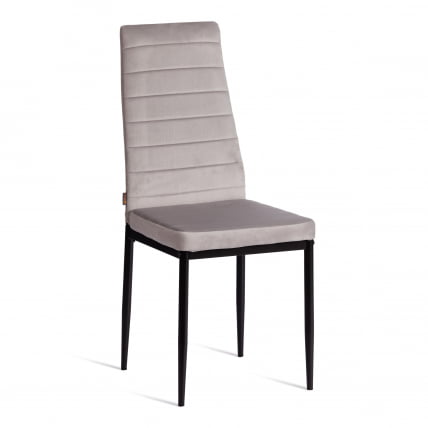 Стул Easy (mod. JSC02-1) металл, флок, 41 х 52 х 96 см, Light grey (светло-серый) HLR14 / черный_0