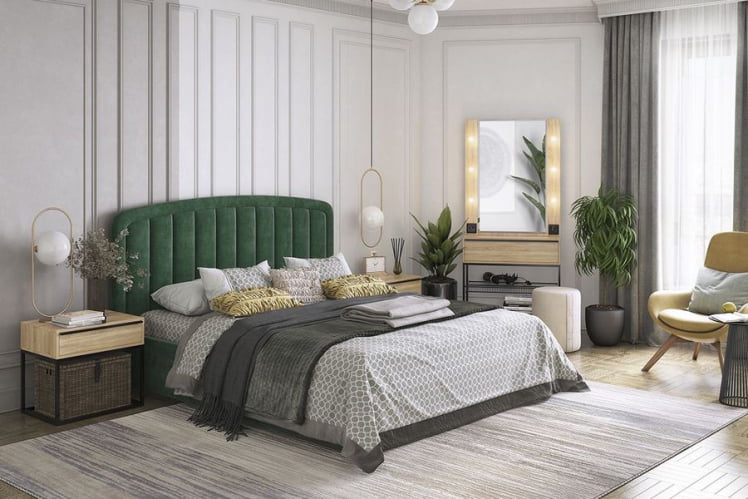 Кровать 1.6 Сиена-2 КМ1.6-14.2078 Пудра / KM1.6-14.2078_4