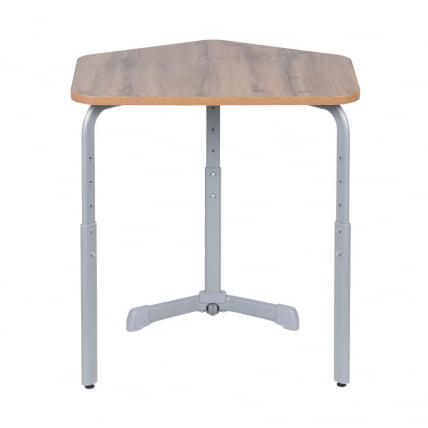 Парта одноместная трапеция (рост 3-7) Ясень Шимо светлый/Металл Серый_2