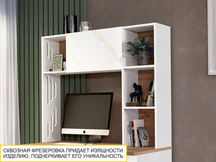 Надстройка (лев/прав) Монако 903.25 Дуб Вотан / Белый шпон / Альпийский белый Надстройка (лев/прав) Монако 903.25 Дуб Вотан / Белый шпон / Альпийский белый_3