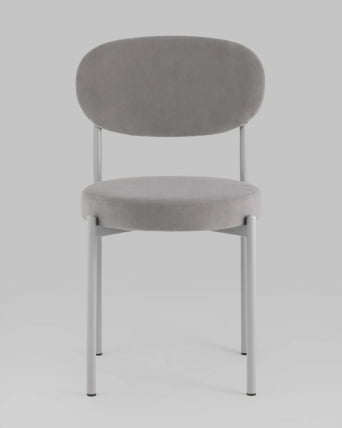 Стул Бриф SN велюр серый каркас Светло-серый муар_3