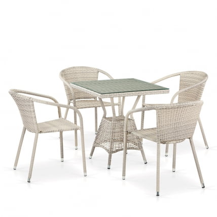 Комплект плетеной мебели T706/Y137C-W85 Latte 4Pcs_0