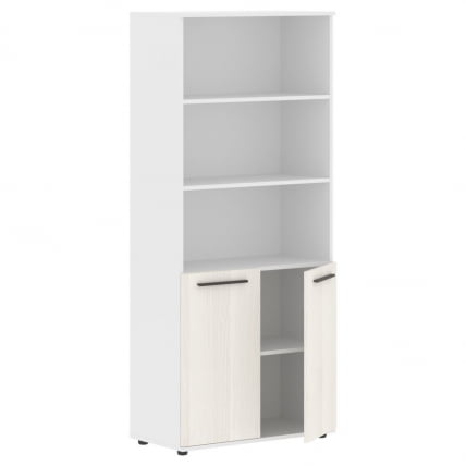 Шкаф с одним комплектом глухих малых дверей ЕДИС ЕХCС 85.5 Ясень Траун Мокко Белый / EDIS EHCS_1