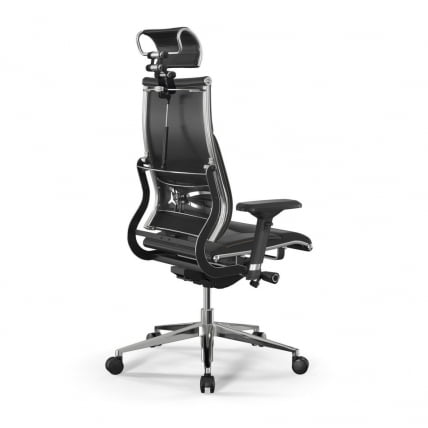 Кресло руководителя METTA Y 2DM B2-10D Комплект 1 Черное (с бежевой строчкой)_1