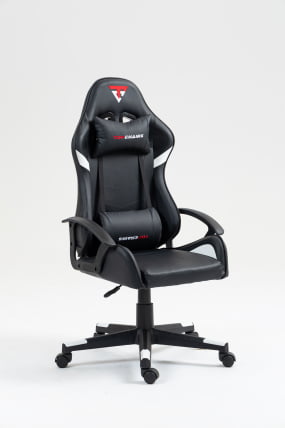 Кресло спортивное TopChairs Warden черно-белый_1