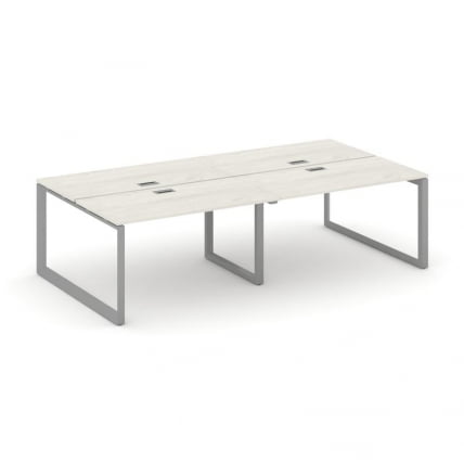 Рабочая станция двухсторонняя Стайл Проджект СН-59О.ДРС-044 Дуб Наварра/Металл Серый/Серебро Заглушк / SN-59O.DRS-044_0
