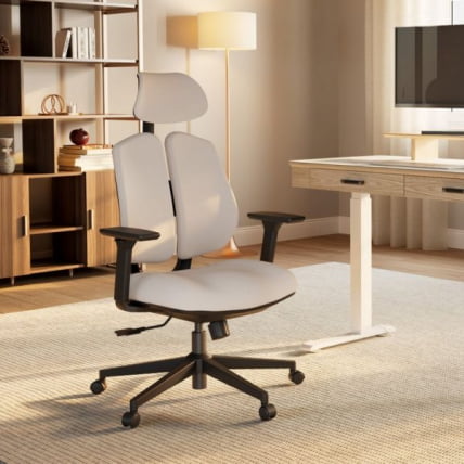 Эргономичное компьютерное кресло Еурека ОC10-ОВ, белое / Eureka OC10-OW,_5