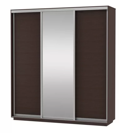 Шкаф-купе трехдверный Экспресс Медиум-1 1800х2200х Дуб венге / 1800х2200h_0