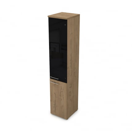 Пенал высокий со стеклом правый GLOSS LINE 9НП.005.22П Teakwood_0