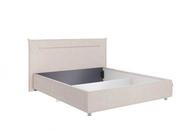 Кровать 1.6 Альба КМ1.6-16 крем (велюр)_1