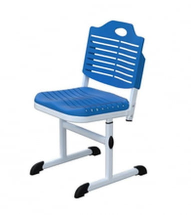 Ученический стул пластиковый (рост 3-5) Синий/Каркас белый_0