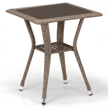 Плетеный стол T25-W56-50x50 Light brown_0