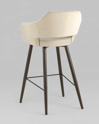 Стул барный Саймон Б велюр Бежевый_5
