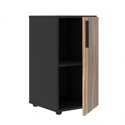Шкаф-колонка с глухой малой дверью (правый) VELION VENEER VRLCS 40.1 R Американский орех Яшма черная_1