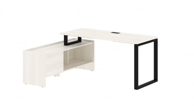 Стол с тумбой EDIS EQCT 17614 Ясень Траун Черный_0