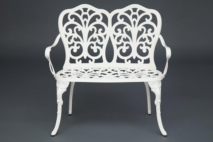 Скамья Secret De Maison Symphonie алюминиевый сплав, 95х56х92см, butter white Скамья Secret De Maison Symphonie алюминиевый сплав, 95х56х92см, butter white_1