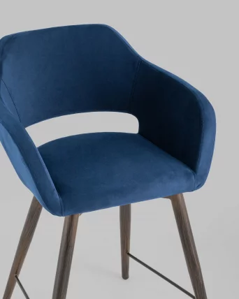 Стул полубарный Саймон ПЛ велюр Темно-синий_7