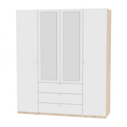 Шкаф распашный R-198х180х45-3-TR-M(ДСС-Белый)_0