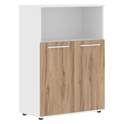 Шкаф с глухими малыми дверьми ЕДИС ЕМCС 85.3 Дуб Денвер светлый Белый Белый / EDIS EMCS_0