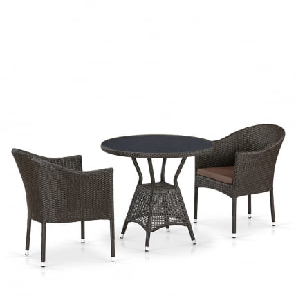Комплект плетеной мебели T707ANS/Y350-W53 2Pcs Brown_0