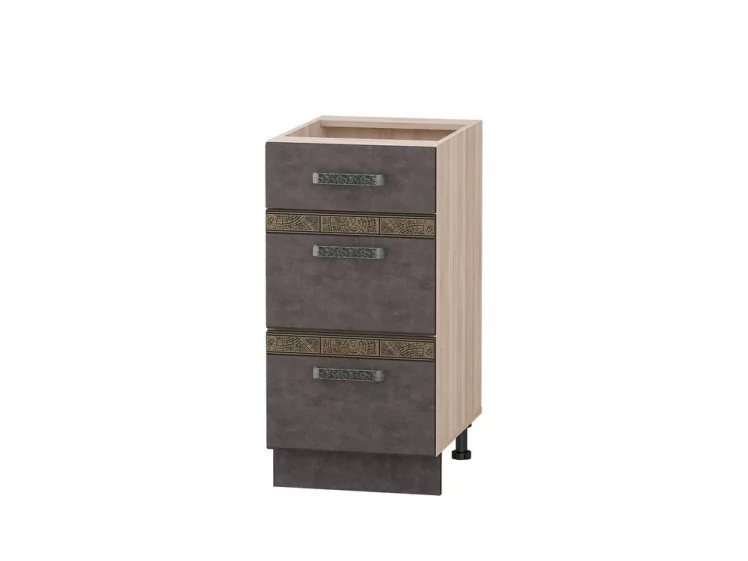 Стол с 3 ящиками (система Hettich) Бруклин 101.90 Дуб Кронберг/Лагода/Антрацит_0