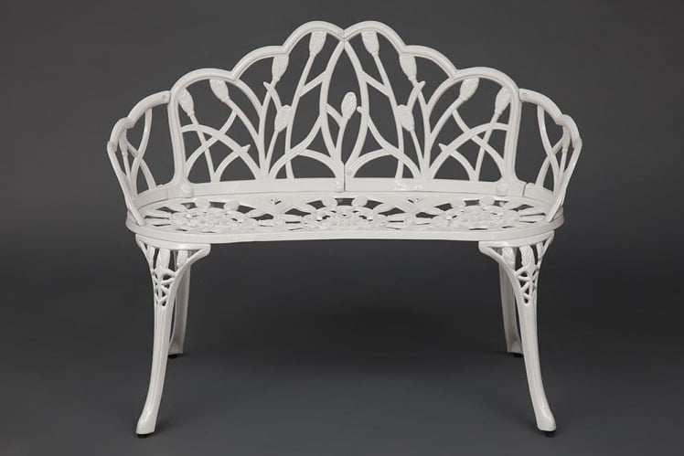 Скамья Secret De Maison Strauss (Штраус) алюминиевый сплав, 99хх56х76см, butter white_1