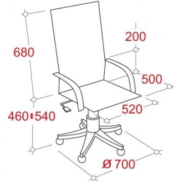 Кресло руководителя EChair CS-620Е-6 221931 Черное_1