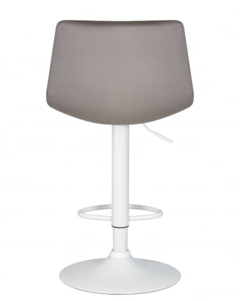 Стул барный DOBRIN TAILOR WHITE Серый велюр MJ9-75_4