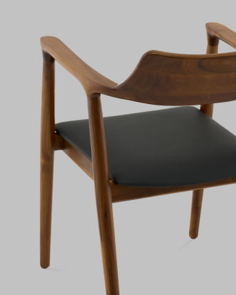 Стул Вудримини каркас дерево цвет темный орех экокожа черный_7