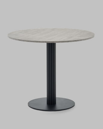 Стол круглый Фризбин D90 столешница Терра основание металл черный_1