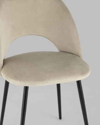 Стул Меган велюр Бежевый_7
