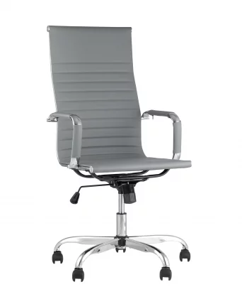 Кресло руководителя TopChairs City Серое_0