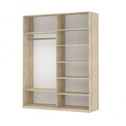 Шкаф-купе двухдверный Прайм 1200 ДСП/ДСП Венге_1