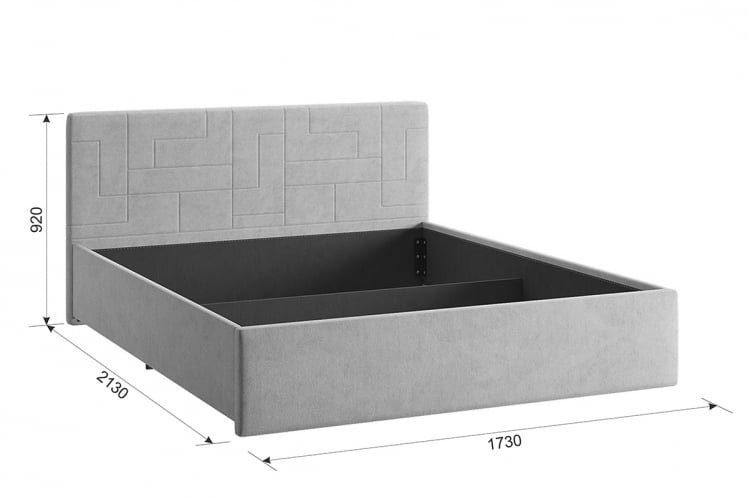 Кровать 1.6 Лора 2 с основанием ЗО.КМ1.6-09.2 какао (велюр) / ZO.KM1.6-09.2_3