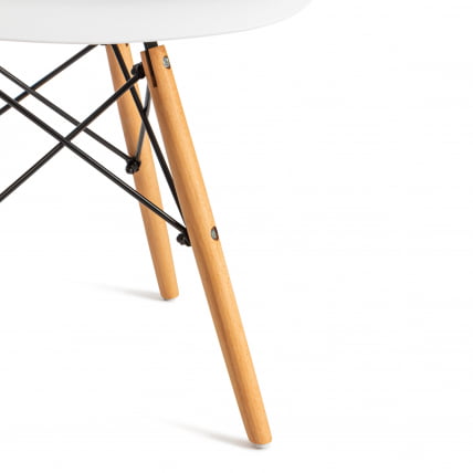 Стул CINDY (EAMES) (mod. 1801) дерево бук/металл/сиденье пластик, 45x51x82 см, White (белый)_7