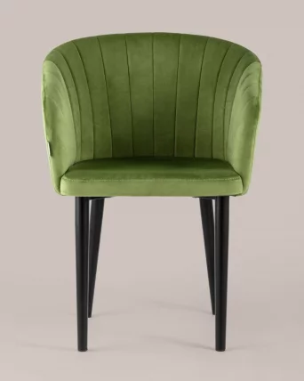 Стул с подлокотниками Нейтон велюр Травяной_2