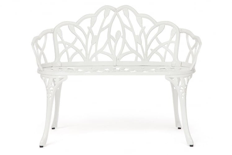 Скамья Secret De Maison Strauss (Штраус) алюминиевый сплав, 99хх56х76см, butter white_0