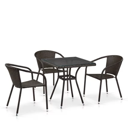 Комплект плетеной мебели T282BNT/Y137C-W53 Brown 3Pcs_0