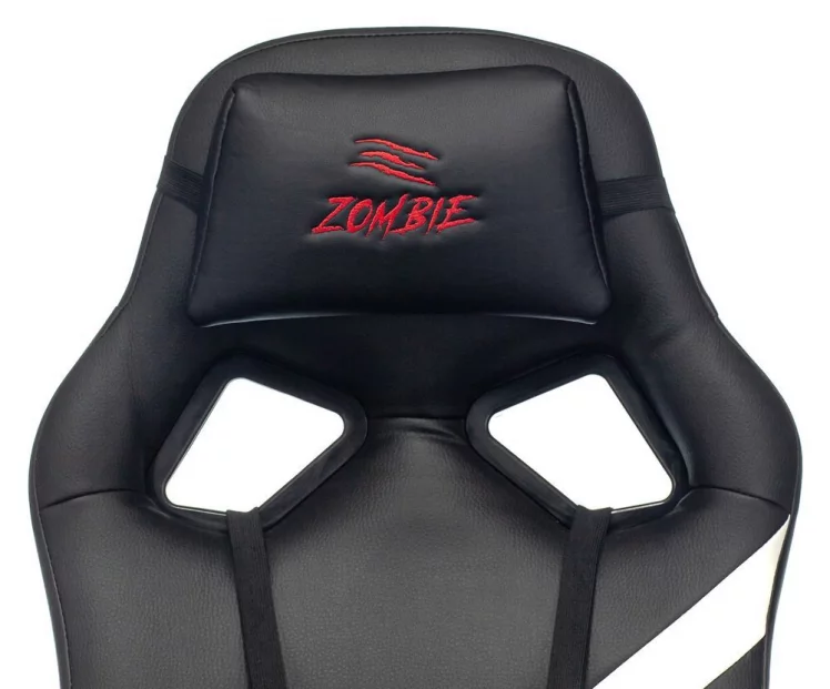 Геймерское кресло Бюрократ ZOMBIE DRIVER Черный-белый_5
